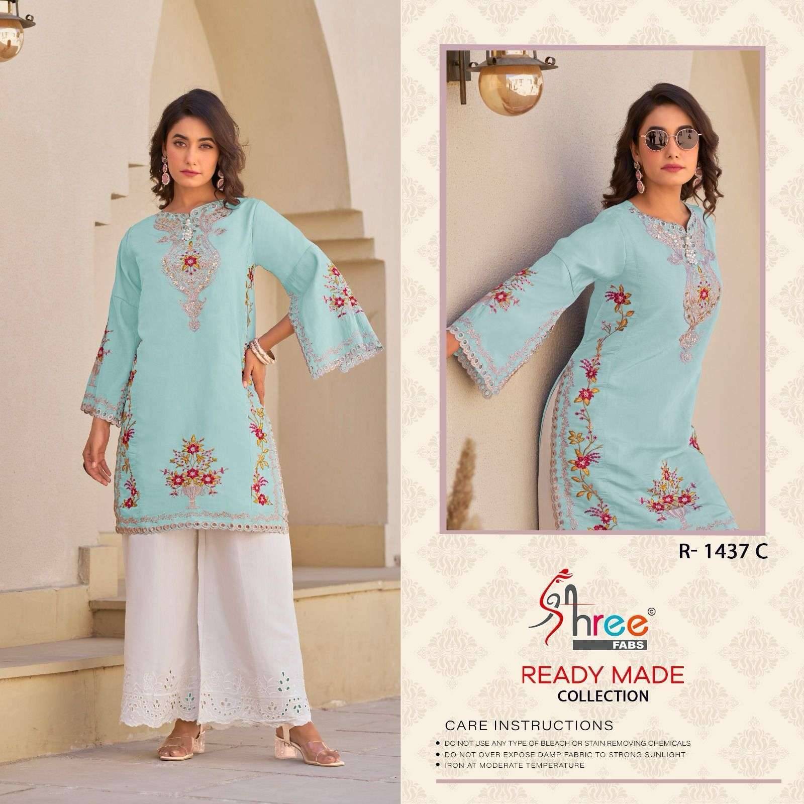 1437 COLORS by Shree Fabs 1437 a TO 1437 d SERIES Pakistani Stylish Beautiful Colourful Printed & Roman silk readymade Dresses At Wholesale Price
